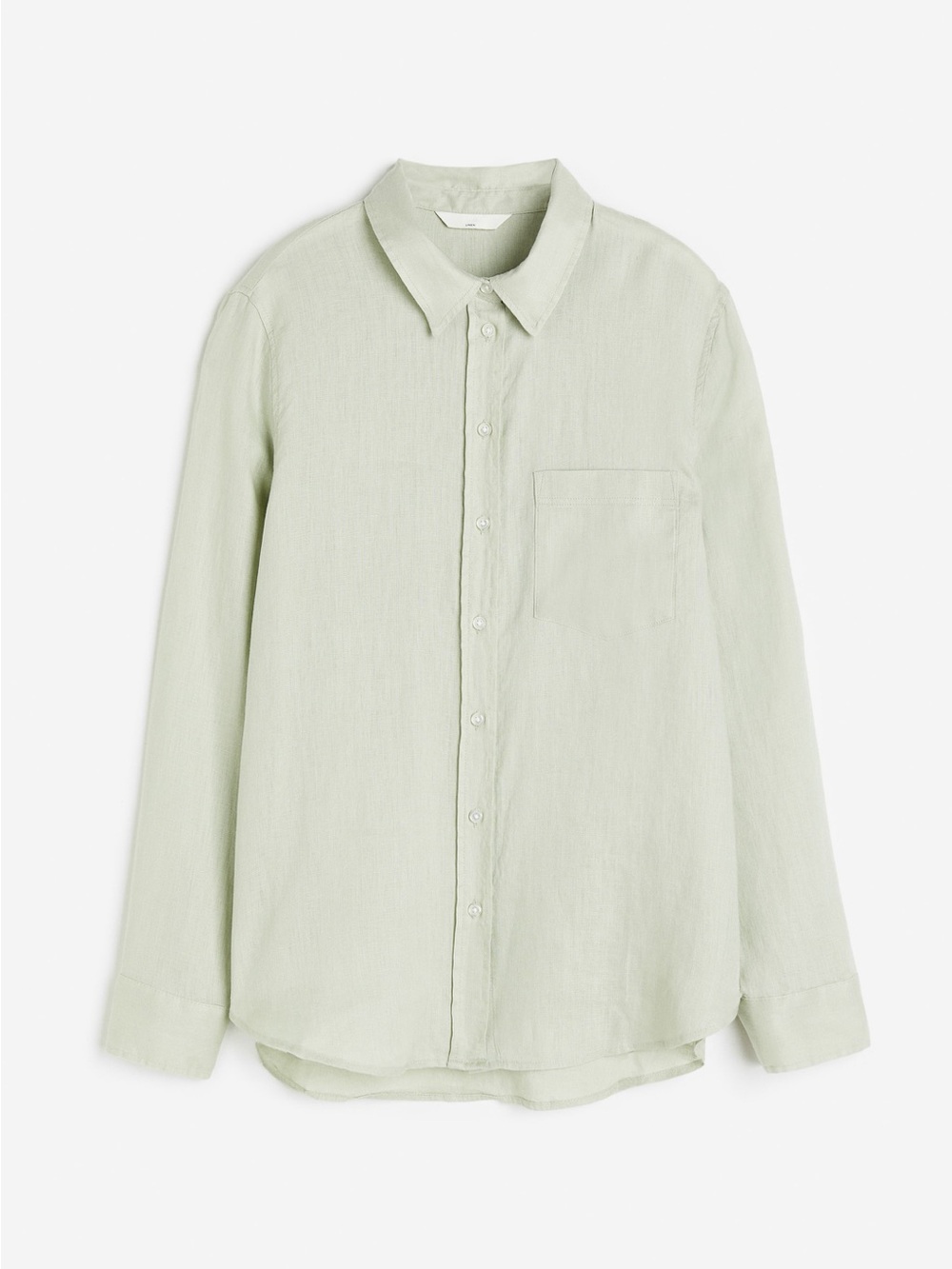 H&M Pale Mint Green Long-Sleeve Button-Down Shirt